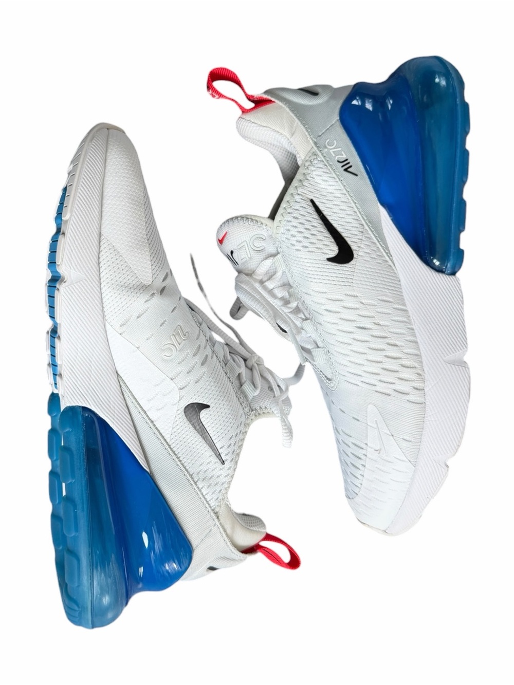 Nike Air Max 270 Sneakers Size 5.5Y Youth Womens 7 White Photo Blue 943345-114